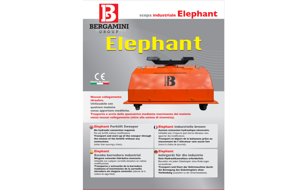 Bergamini ELEPHANT industrial broom New - 3