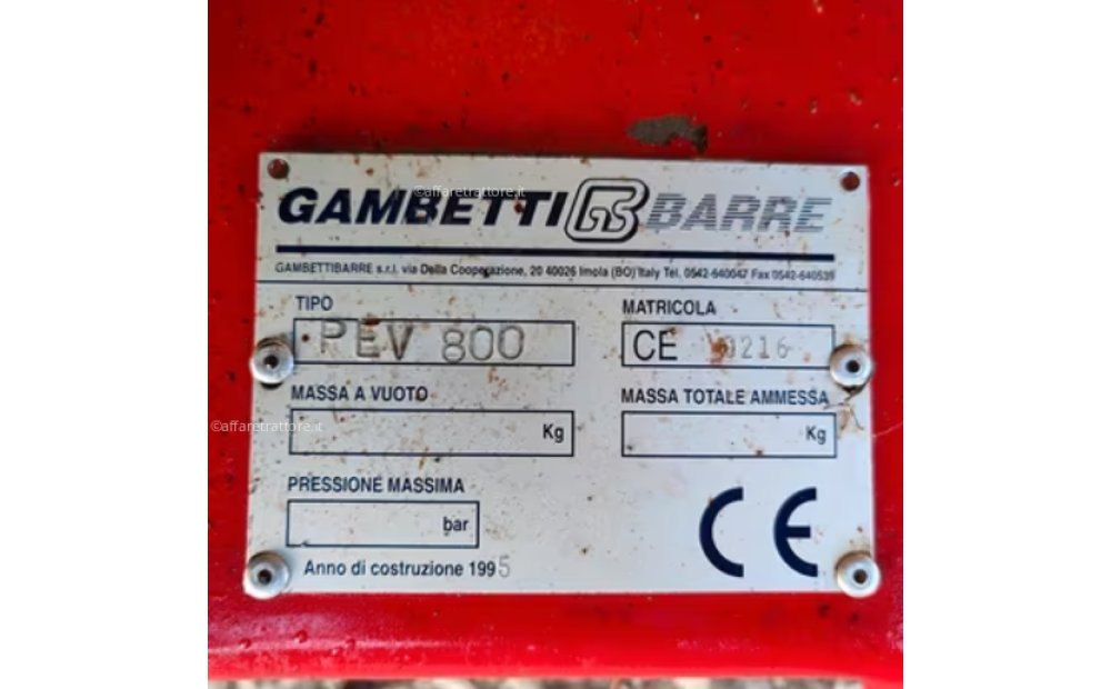 Gambetti 800 Lt Used - 4