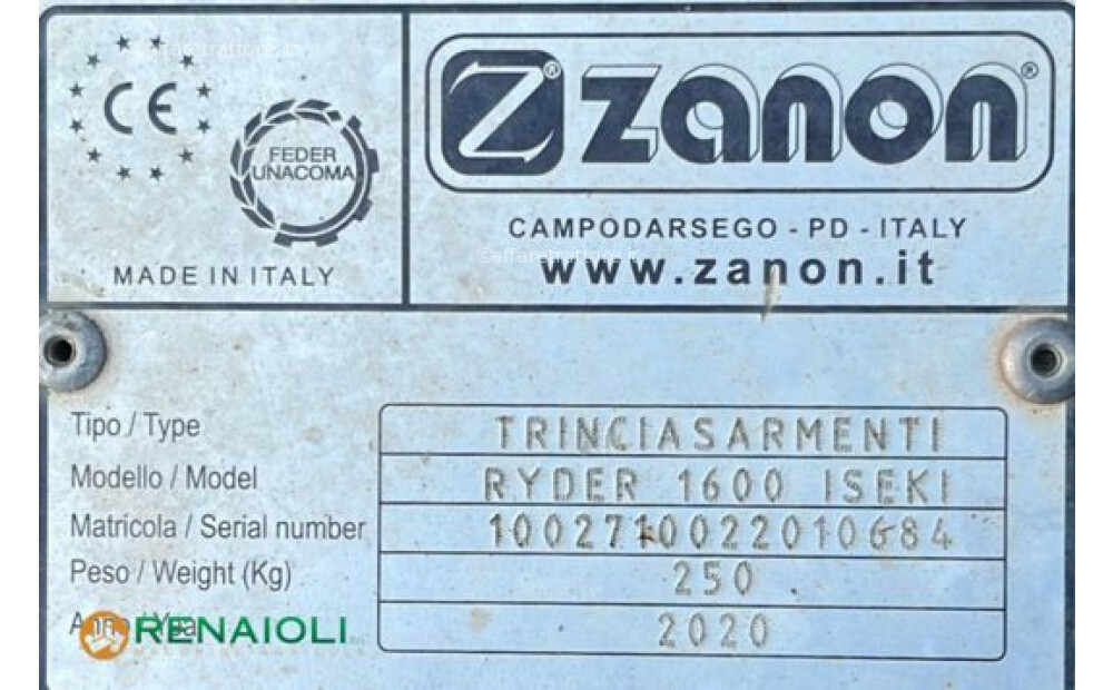 Zanon TRINCIA X TRATTORINI FRONTALI ISEKI RYDER 1600 ZANON Used - 4